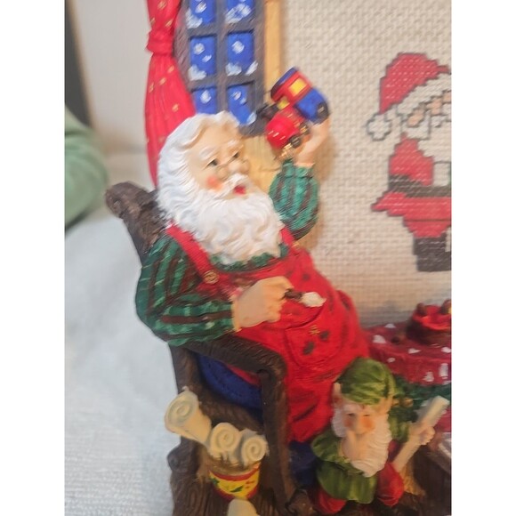 Christmas Framed Santa Needlepoint - Picture 3 of 6